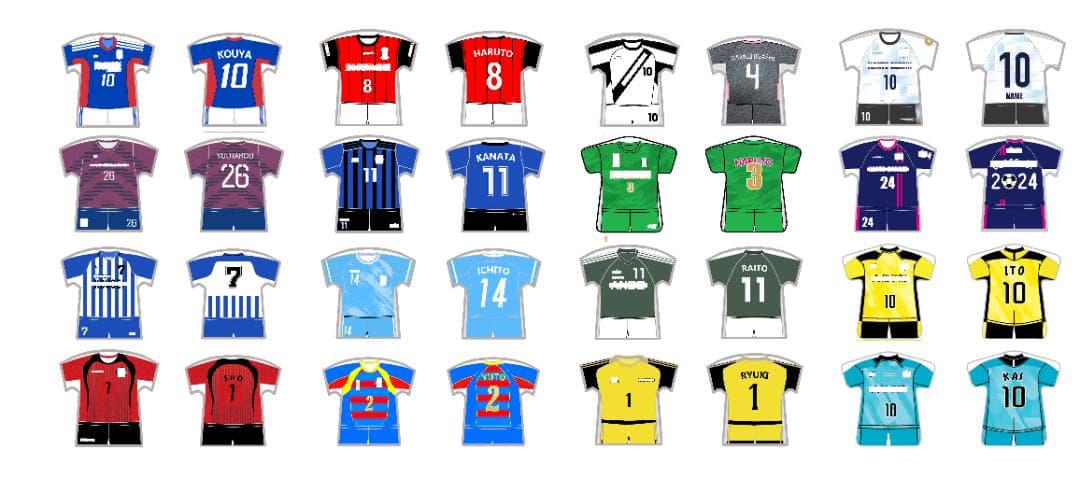 サッカー　キーホルダー　１６個セット