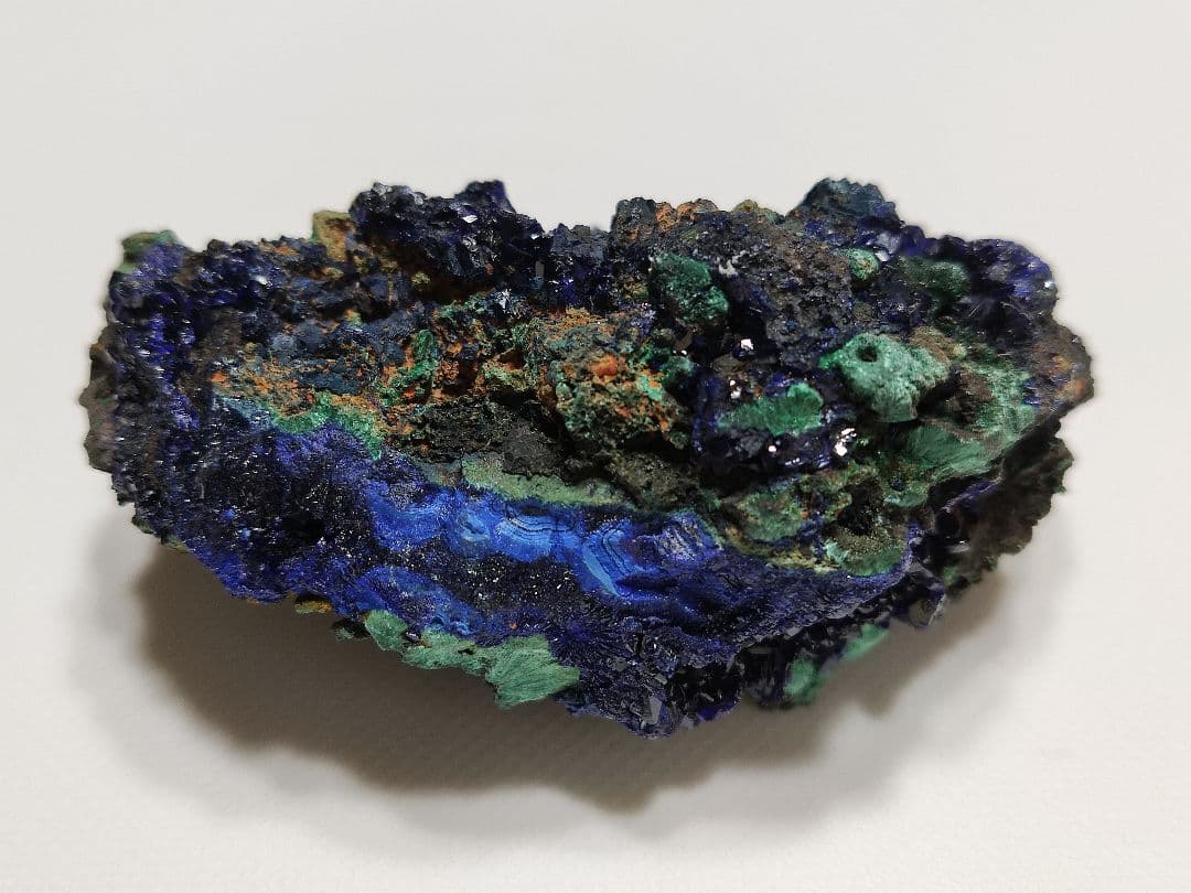 パワーストーン　天然石　マラカイトを伴うアズライト　原石　101g　No.983