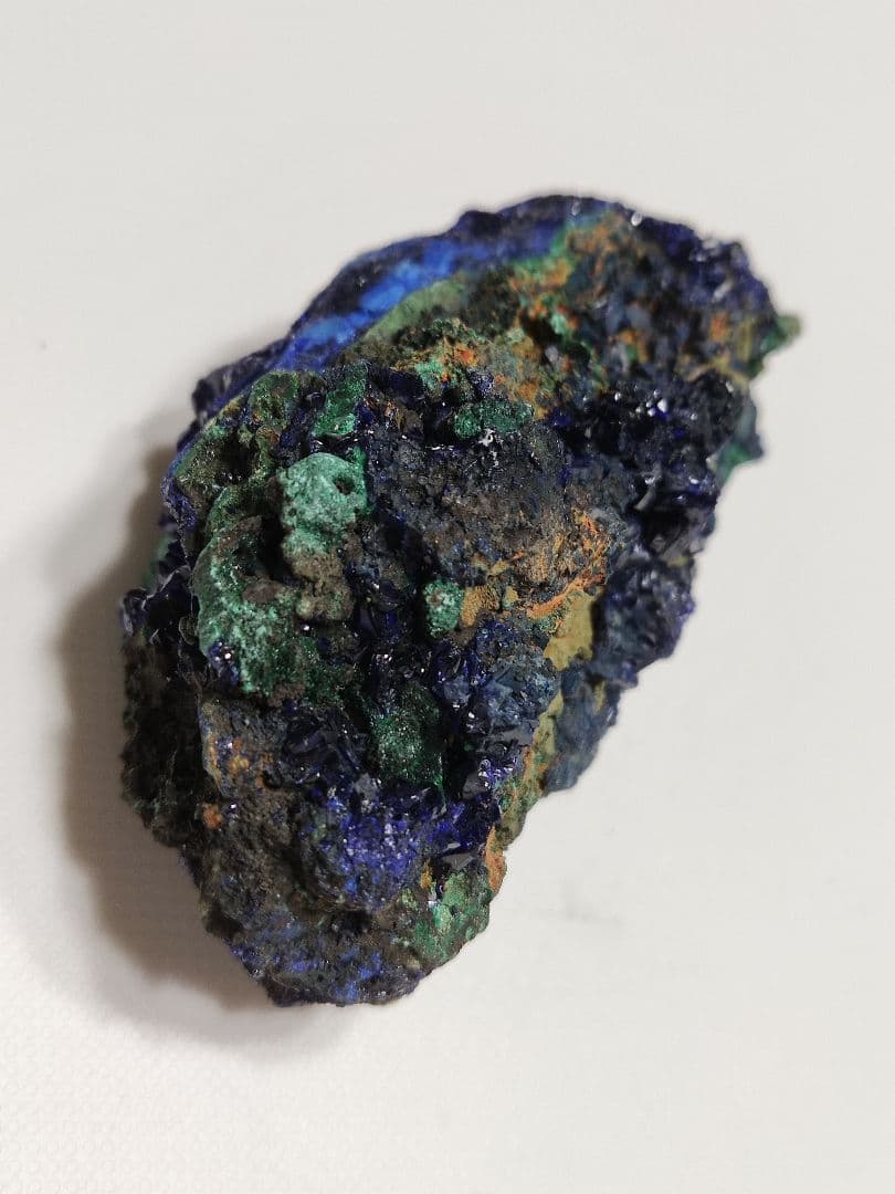 パワーストーン　天然石　マラカイトを伴うアズライト　原石　101g　No.983