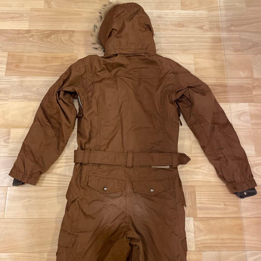 スノーボードウェア　TRANSCOOTレディース　ファー付きフード　ツナギ