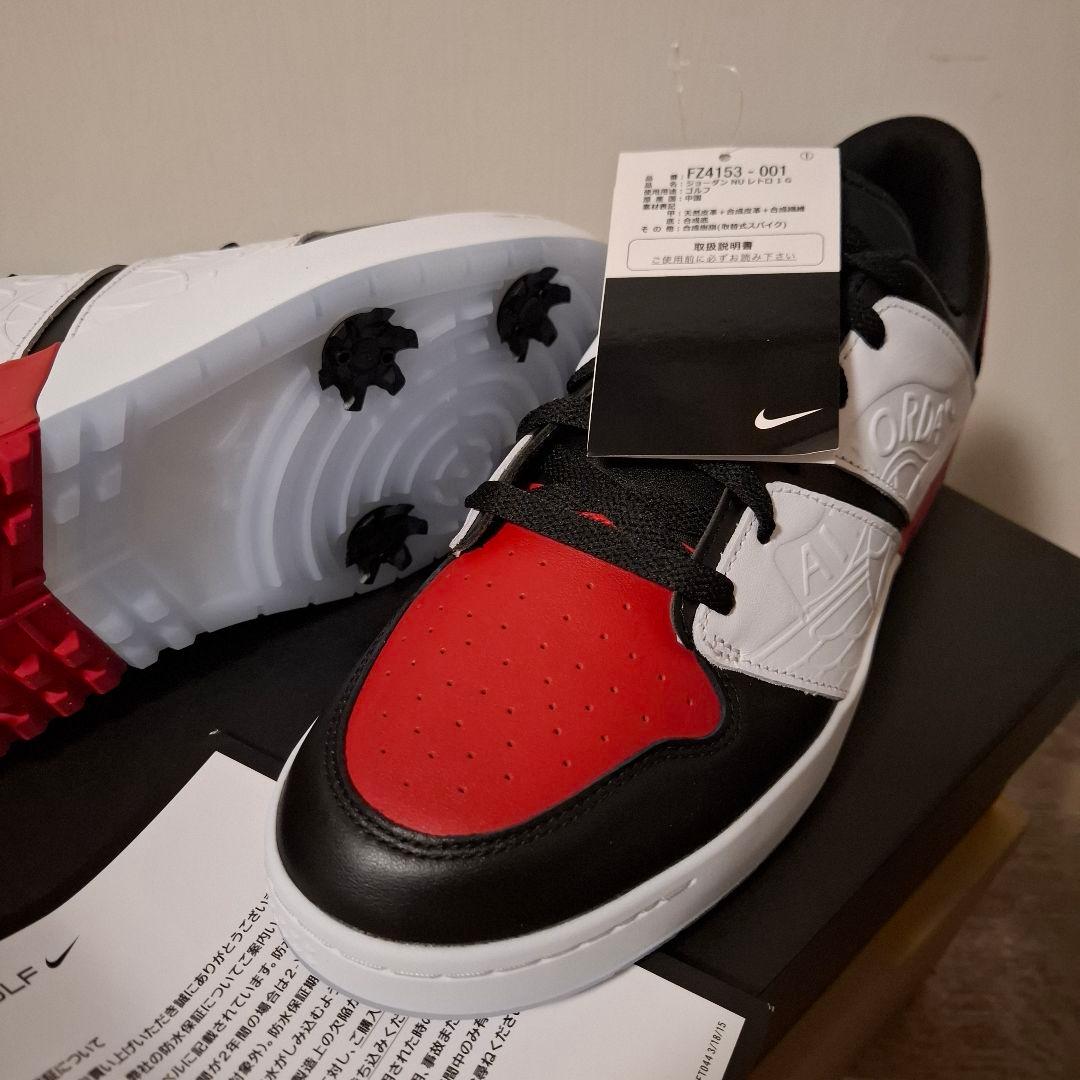 新品 正規品 NIKE JORDAN 赤 黒 白 ジョーダン NU 1G　ゴルフ
