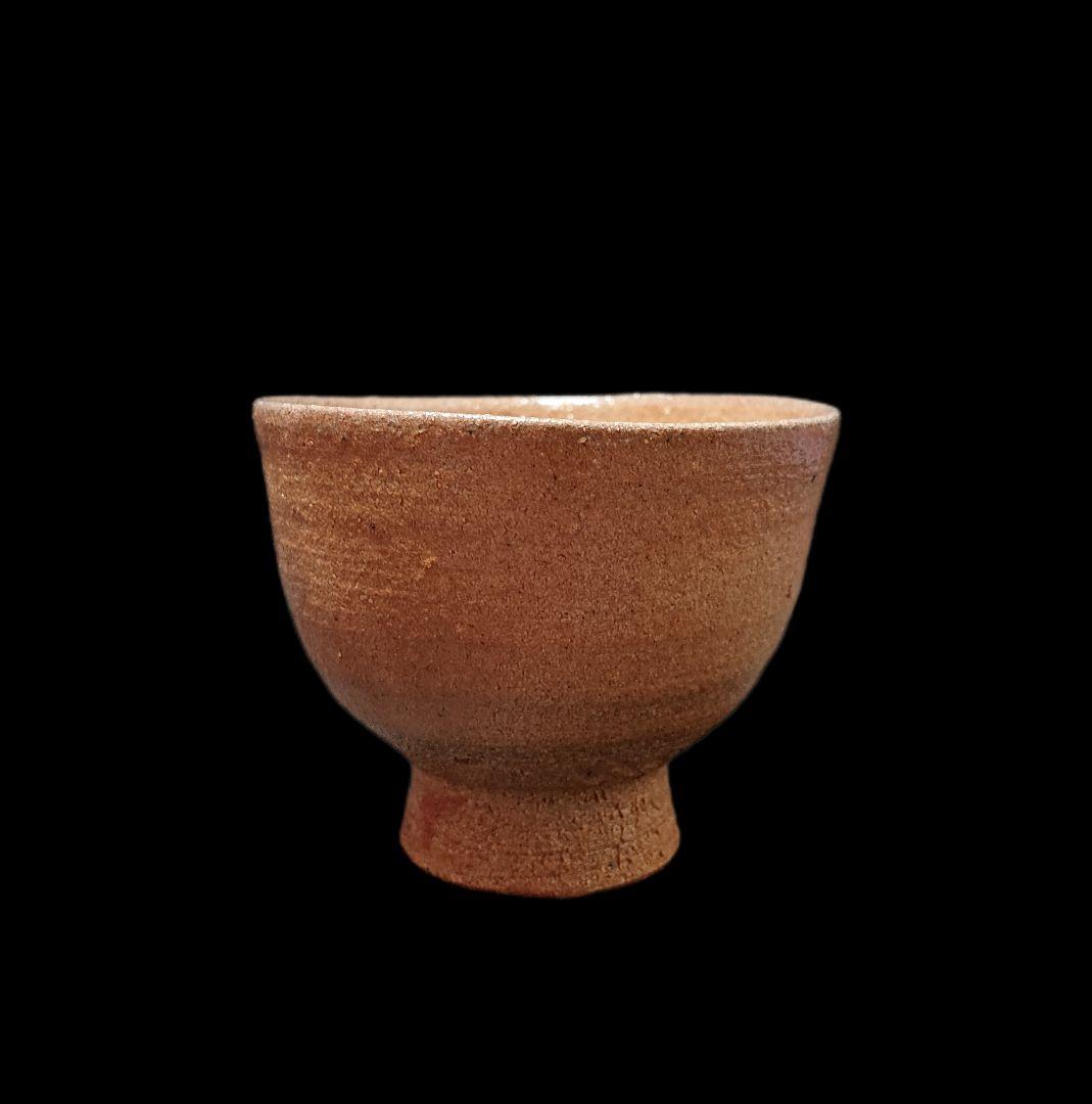 唐津焼 川上清美 唐津馬上盃ぐい呑 共箱、共布、栞全揃い 本物保証 #ぐい呑み