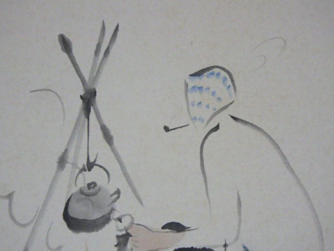 真作 山口草平 水彩画 肉筆 落款 色紙 東京朝日同情週間 証紙 昭和2年 額装