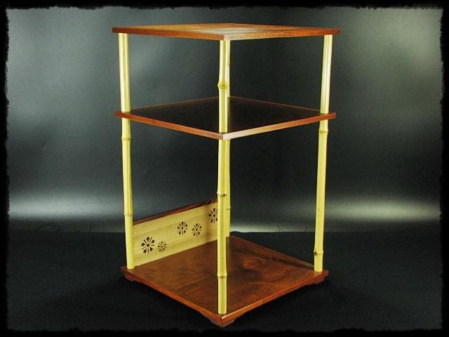 鵬雲斎好 三和棚 川瀬 表完 裏千家 棚物 茶道具 共箱 g5