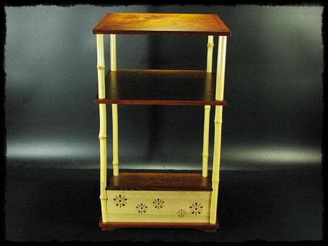 鵬雲斎好 三和棚 川瀬 表完 裏千家 棚物 茶道具 共箱 g5