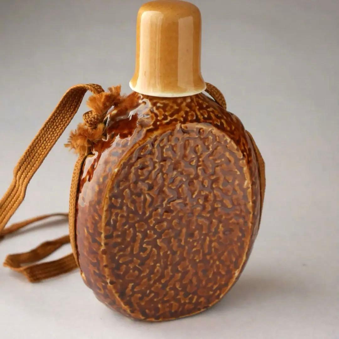 陶器製水筒 元箱付き 山印 国策製品 代用陶器 戦時代用品 /SN159