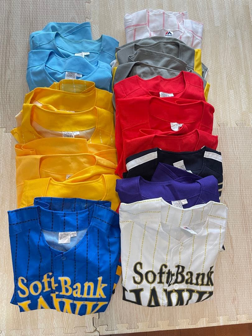 【サイン入り・未使用品有】SoftBankHawksユニフォーム30枚セット
