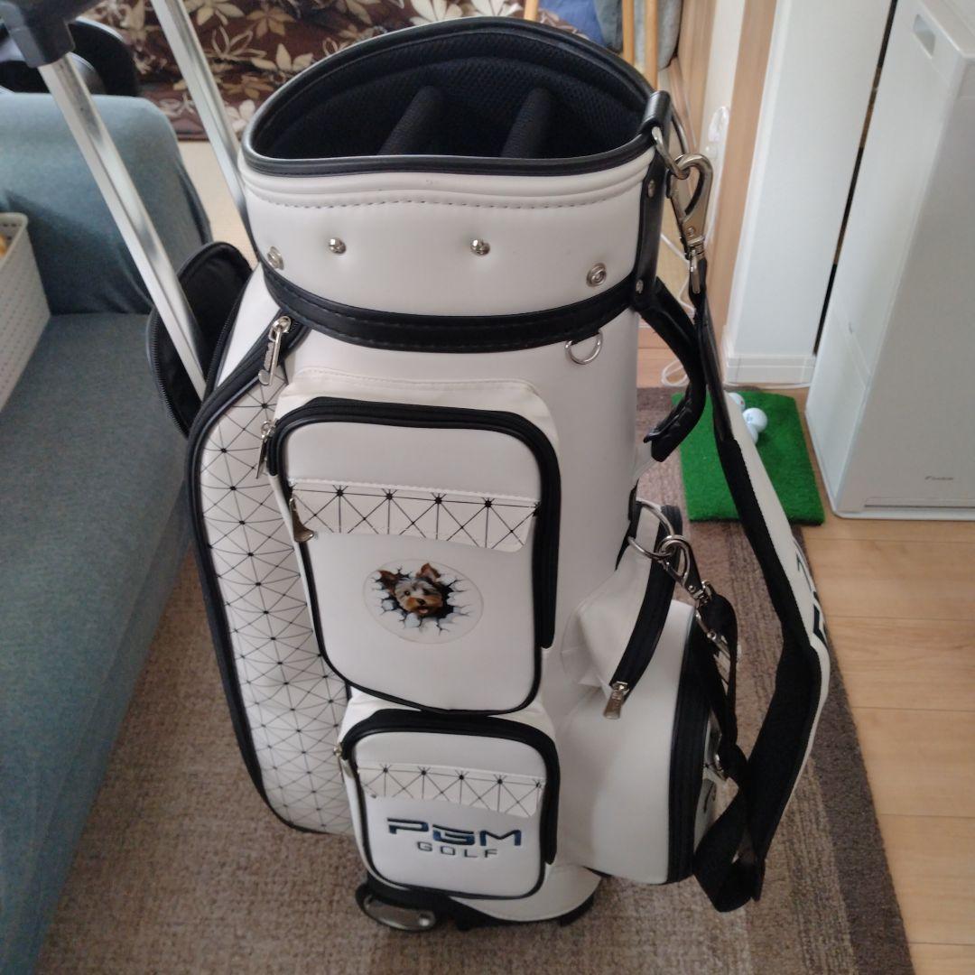 PGM ゴルフキャディバッグ ホワイト/ブラック