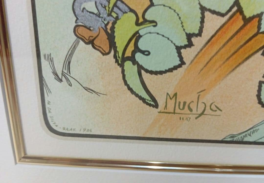 アルフォンス・ミュシャ　モナコ・モンテカルロ 大型リトグラフ作品