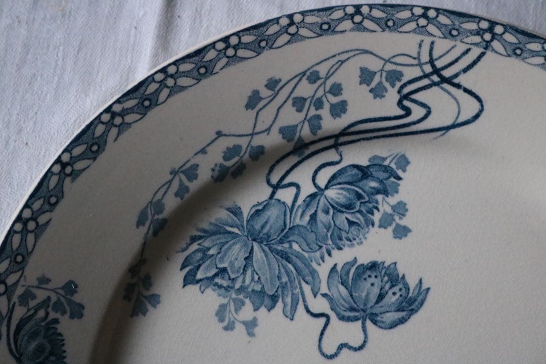 フランス　アンティーク　プレート　　sarreguemines royat