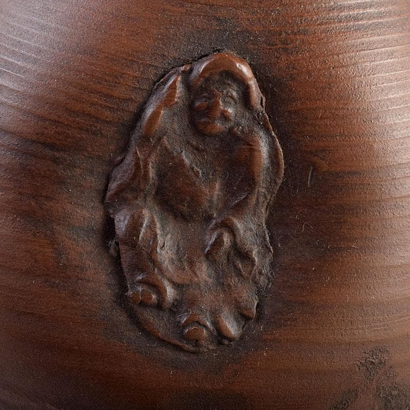 桂又三郎極め　江戸初期　古備前　人形徳利　共箱　V　9045