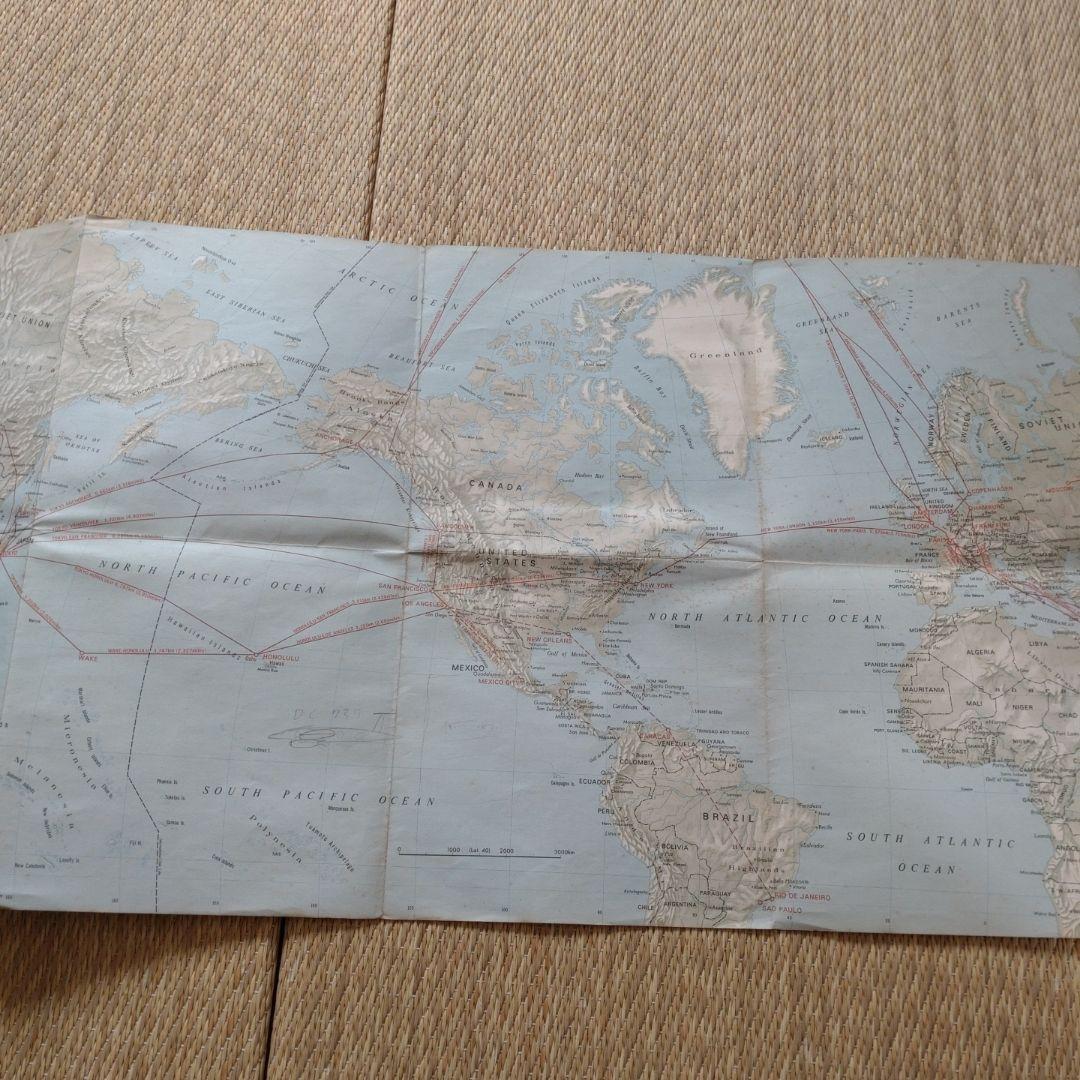 日本航空 JAL ヴィンテージ 昭和 ルートマップ しおり ハガキなど