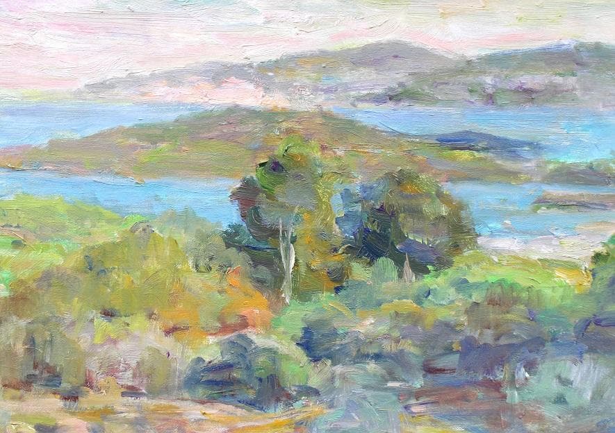 井上司「牛窓オリーブ園」油彩画 P8