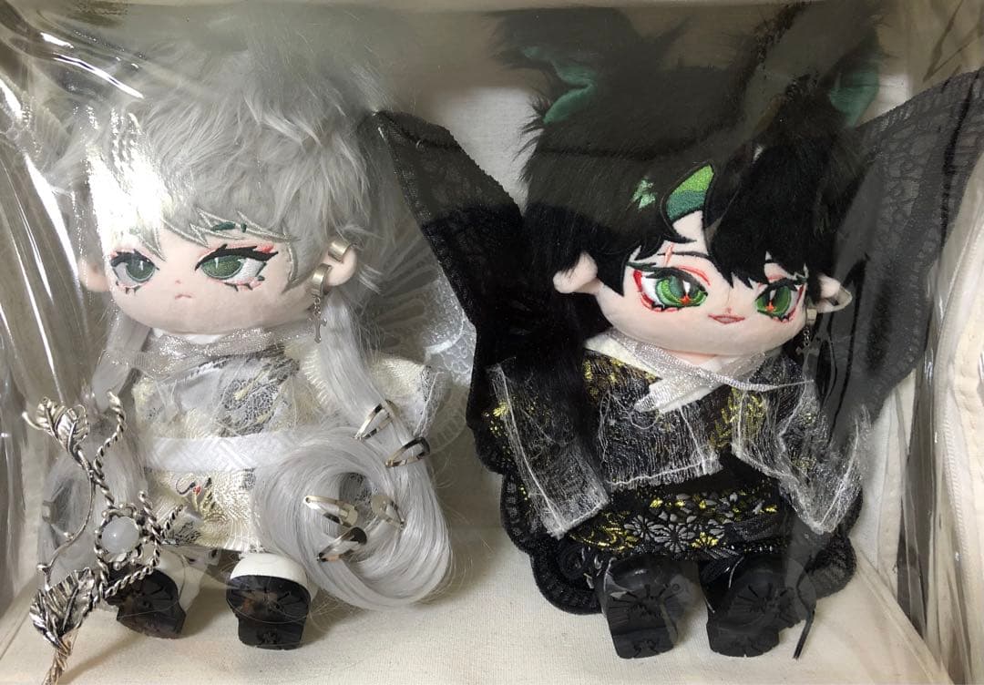 激レア　天使 & 悪魔　上質ぬいぐるみ　ペア2体　本体+衣装　羽根取り外し可能
