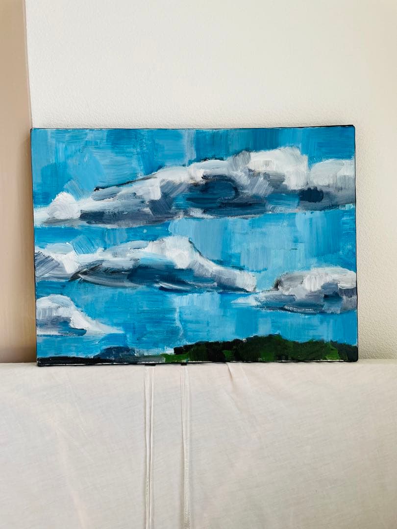 【絵画】青空の中の雲