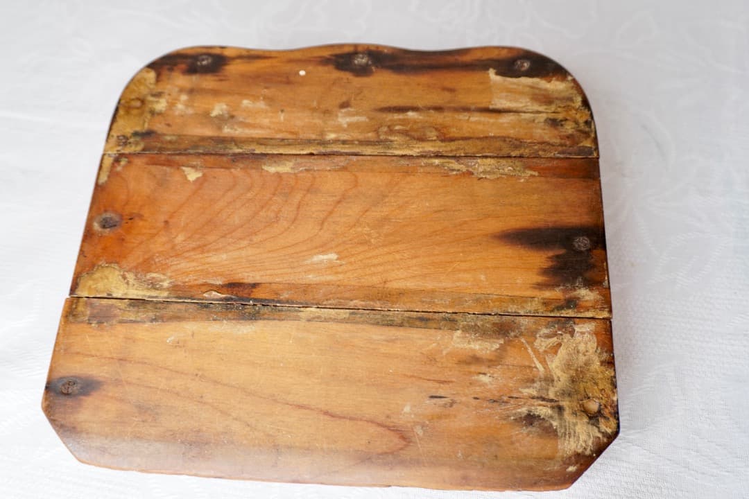 イギリス アンティーク 木製のブレッドクラムブラシとトレイ