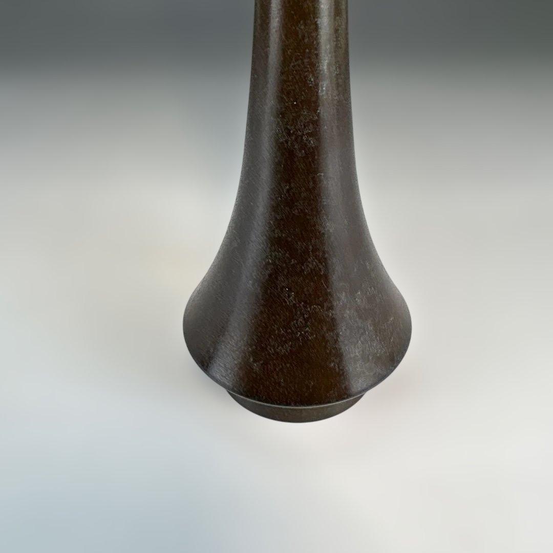 【茶道具】一ノ瀬宗也造　唐銅把綿花入（共箱）★送料込★