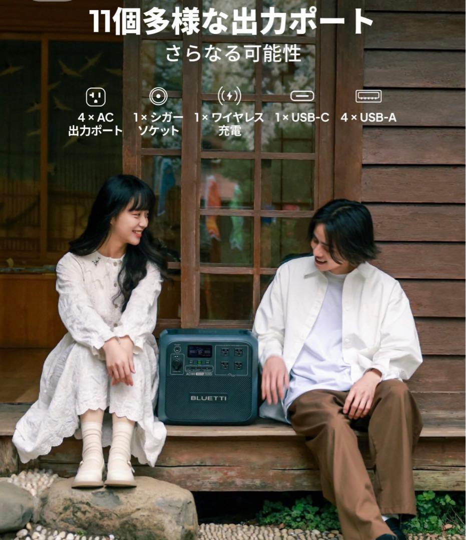 BLUETTI ポータブル電源 AC180 1152Wh/1800W