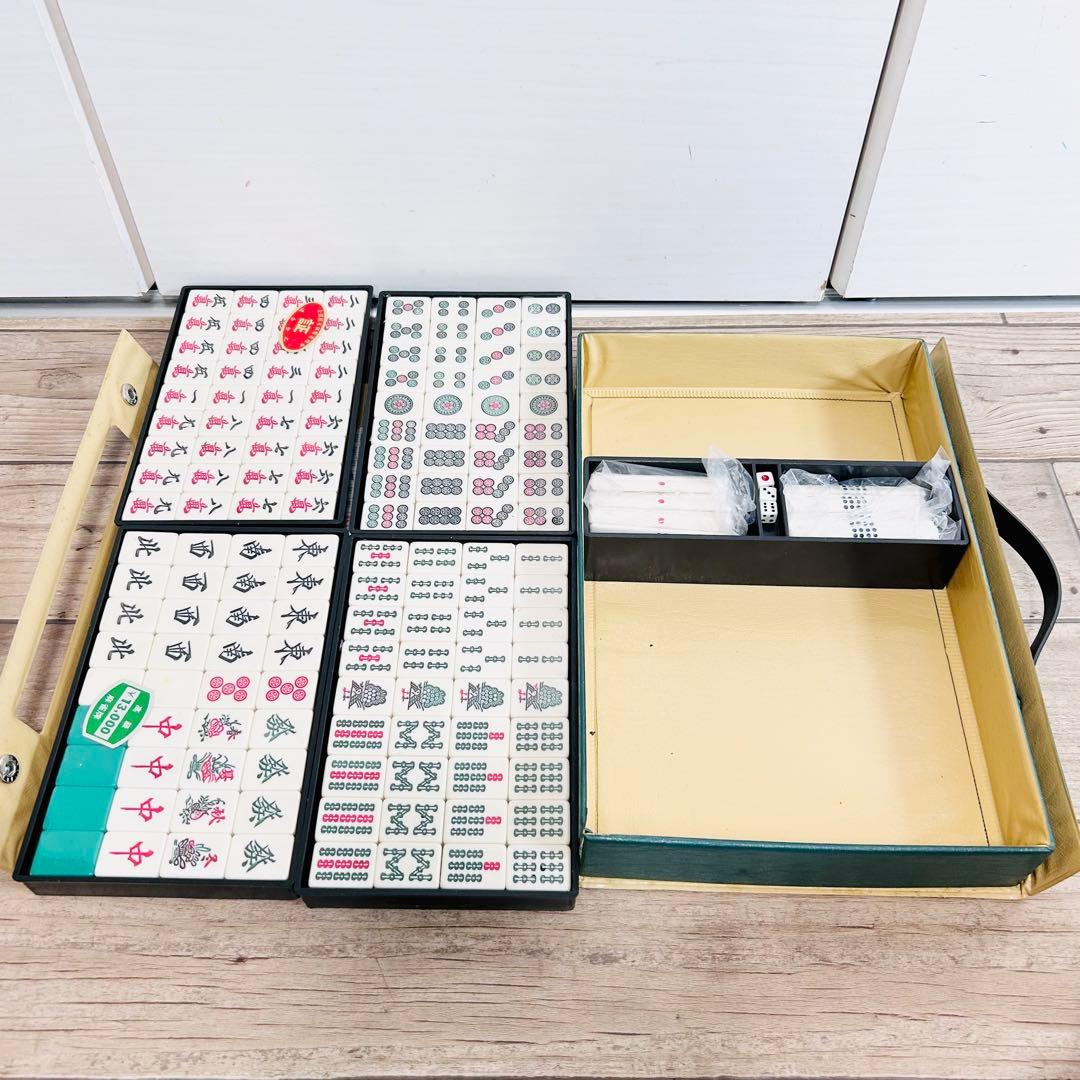 【骨董 牌未開封】背緑 麻雀牌 昭和 レトロ