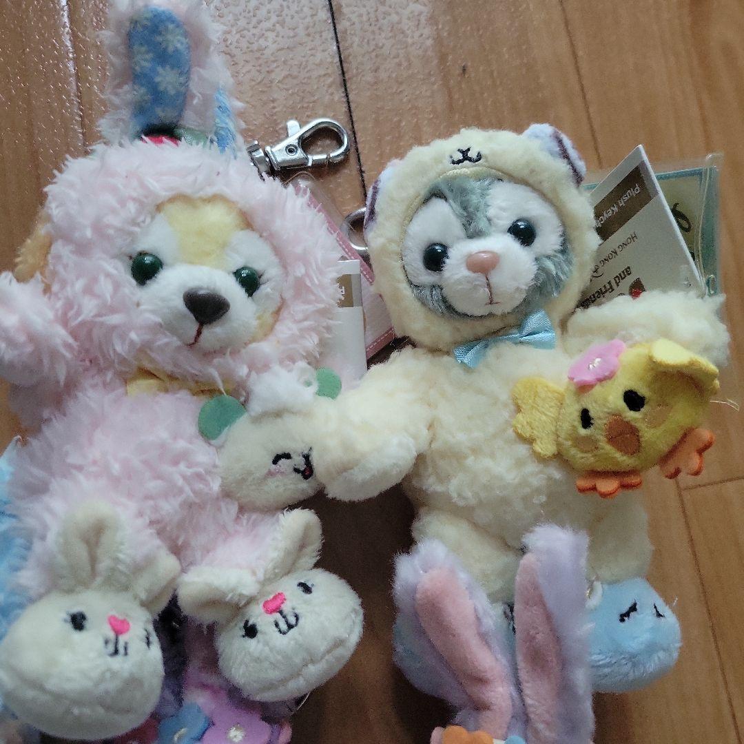 香港ディズニー　ダッフィー　ぬいぐるみキーホルダー　５体セット