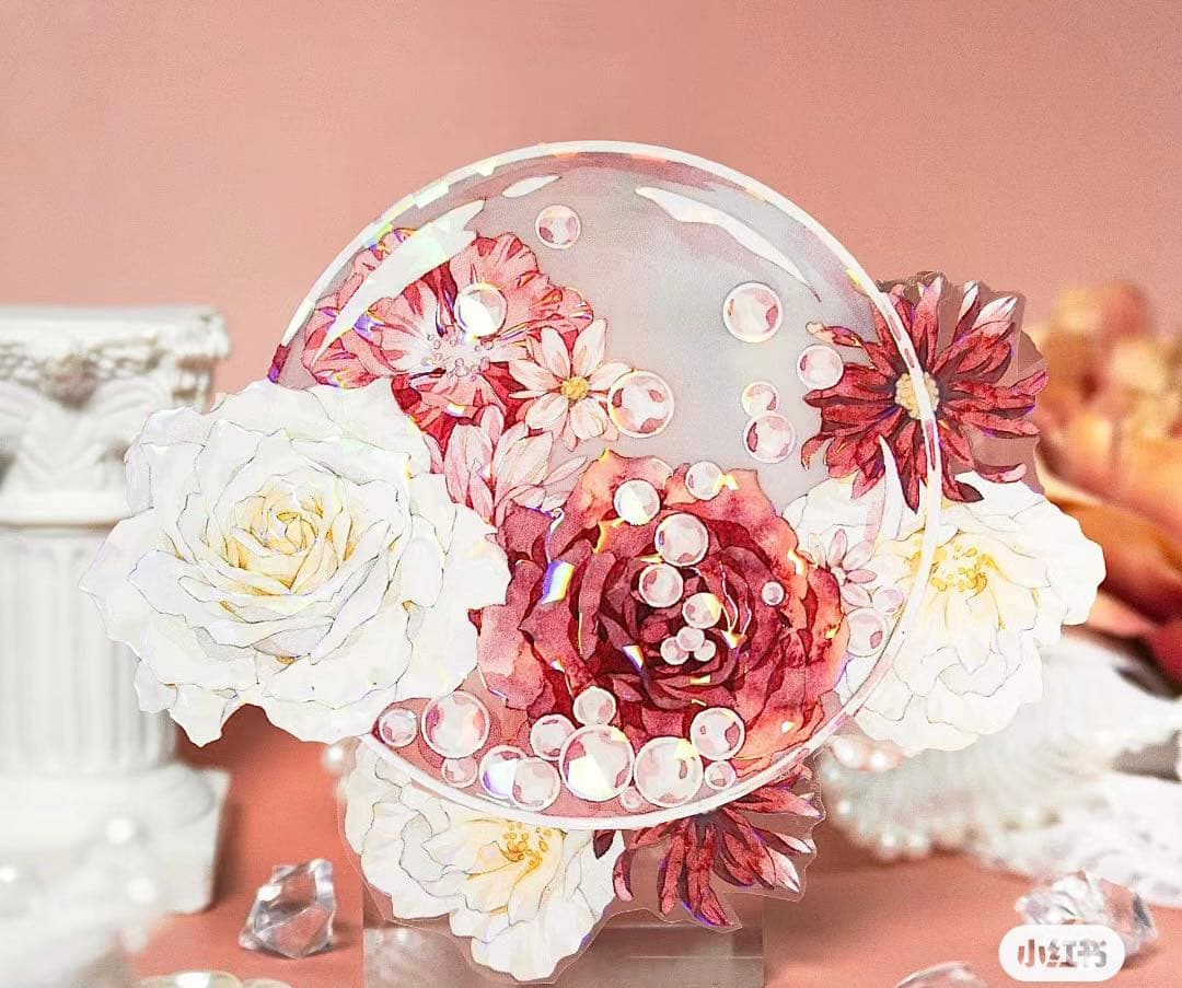 海外マスキングテープ巻売り 嫣染泡影 フラワー 人物マスキングテープ