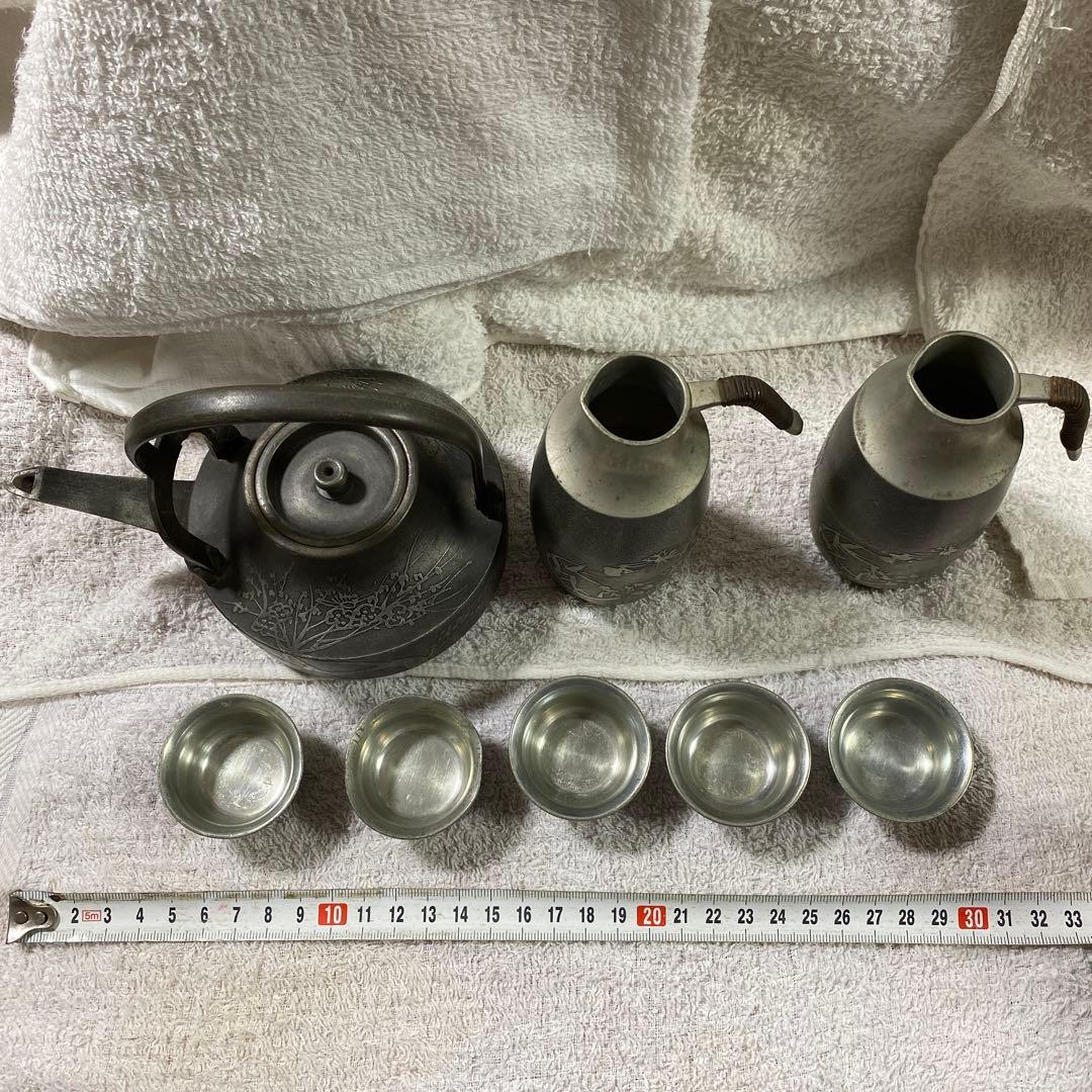 G-12 錫　酒器セット　間村自造　本錫　錫器　雑貨　美術品　工芸品　インテリア