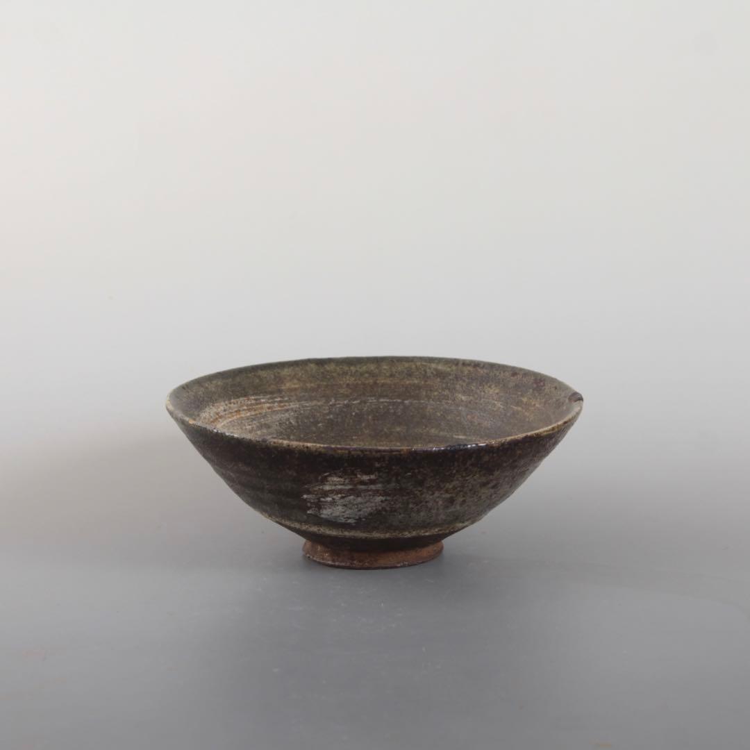 「初雪」はけめ 茶碗 加藤石春 茶道具 古美術 古道具 アンティーク