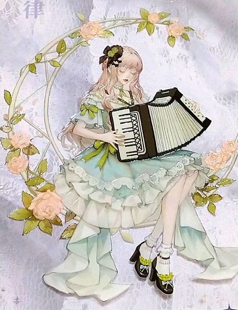 ✩のこり２✩J895＃花梦拾音(晶透)StudioⅥ切り売り海外人物マステ女の子