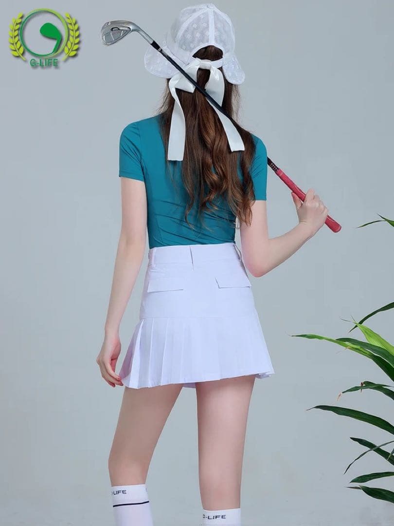 韓国ゴルフウェア　輸入　スカート　タイト　ミニ　レディース　セットアップ