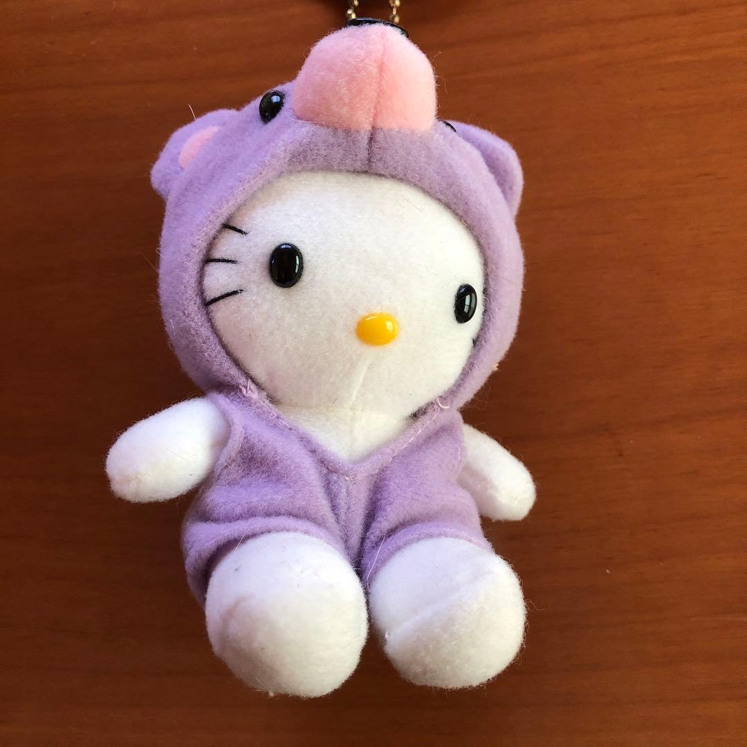 ぬいぐるみキーホルダー　キティちゃん（２００２開運　ラベンダー）【２個セット】