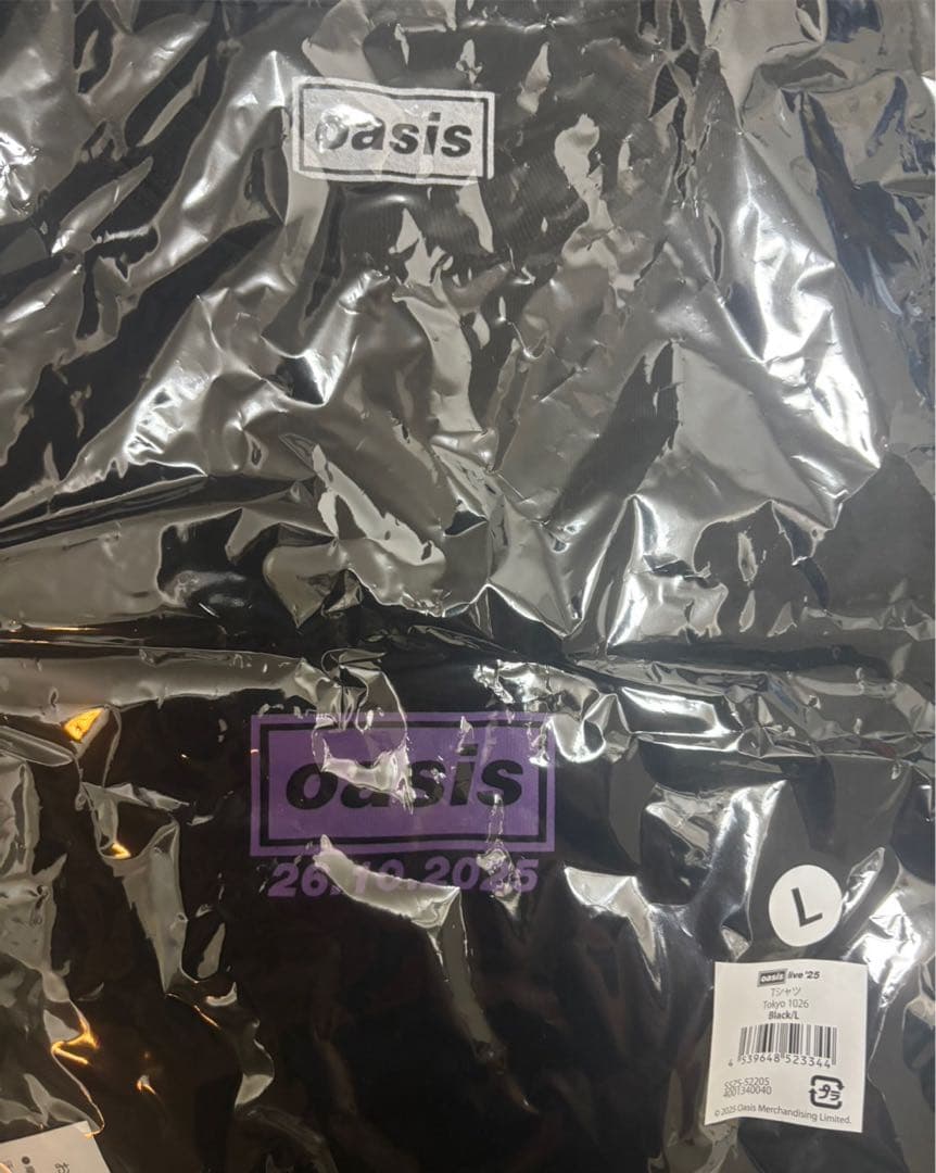 oasis 会場限定ライブTシャツ 黒 Lサイズ1026日付