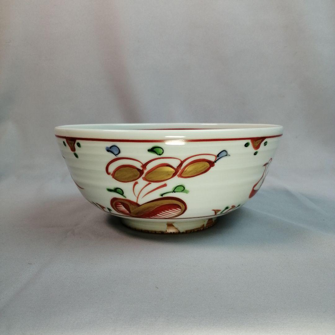 【茶道具】久世久宝造 赤絵菓子器　菓子器143