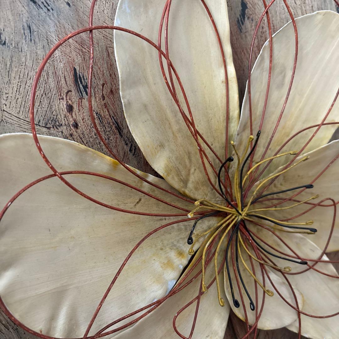 立体ウォールアートパネル　アンティーク調　花