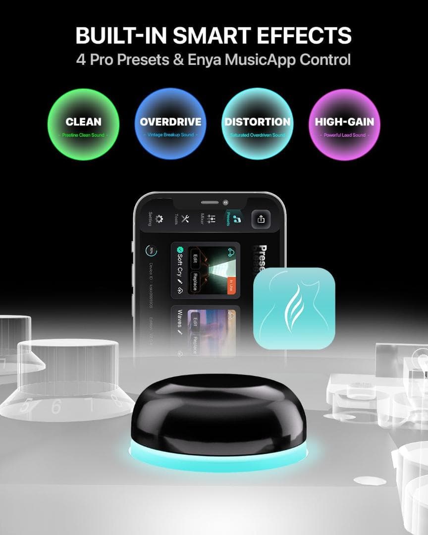 新品 Enya XMARI スマートエレキギター 内蔵DSPエフェクター セット