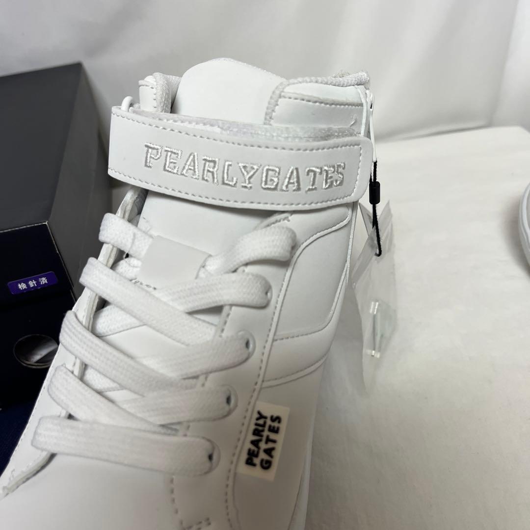 新品 PEARLY GATES ハイカット ゴルフシューズ 白24cm