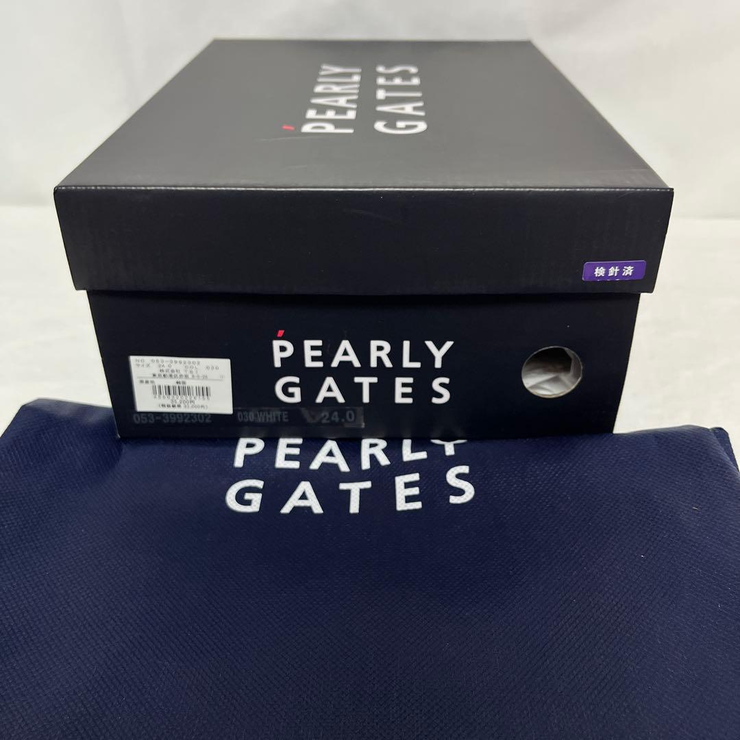 新品 PEARLY GATES ハイカット ゴルフシューズ 白24cm
