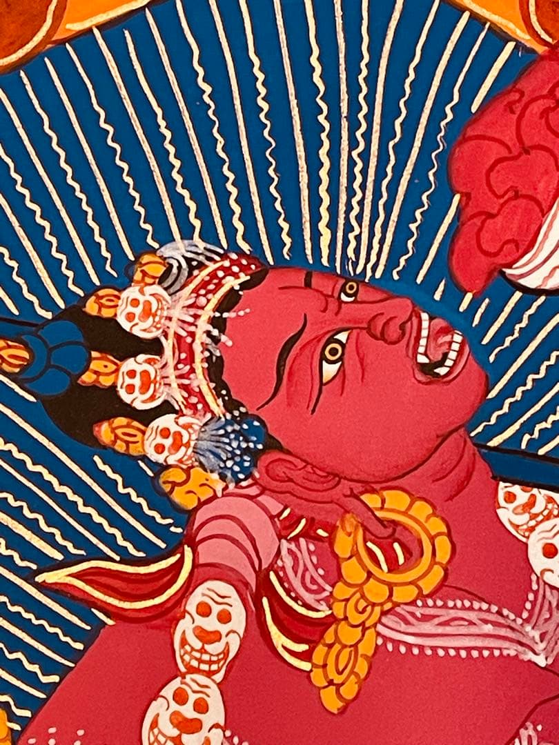 肉筆画 手描き仏画 ヴァジュラヨーギニー Vajrayogini ヨギニ タンカ