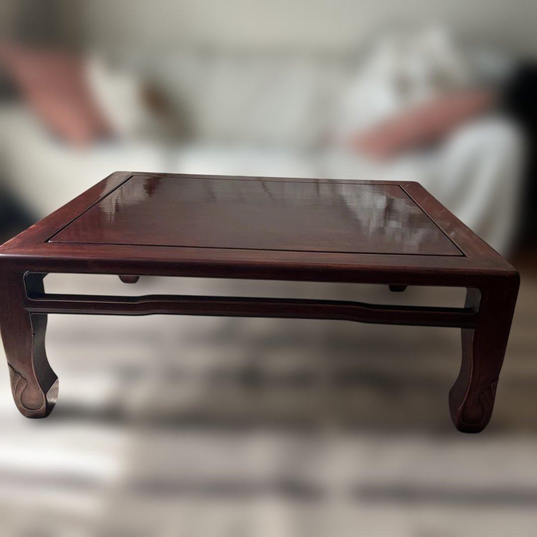 たのメル便　1950年代昭和レトロ　紫檀　ダークブラウン座卓