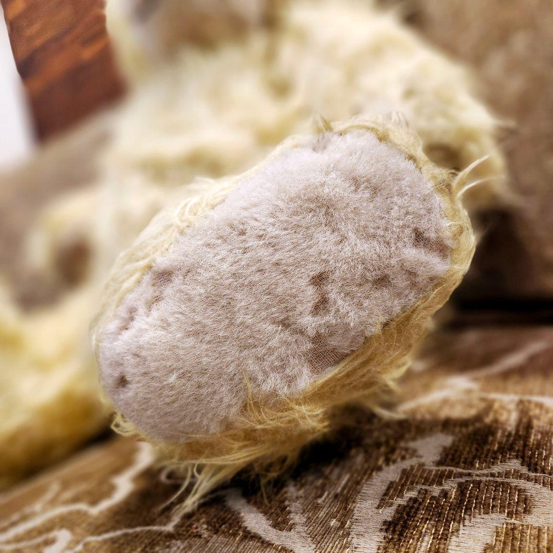 m*y様 アンティーク 64cm 大きなテディベア イエロー 東欧 チェコ ヴィ