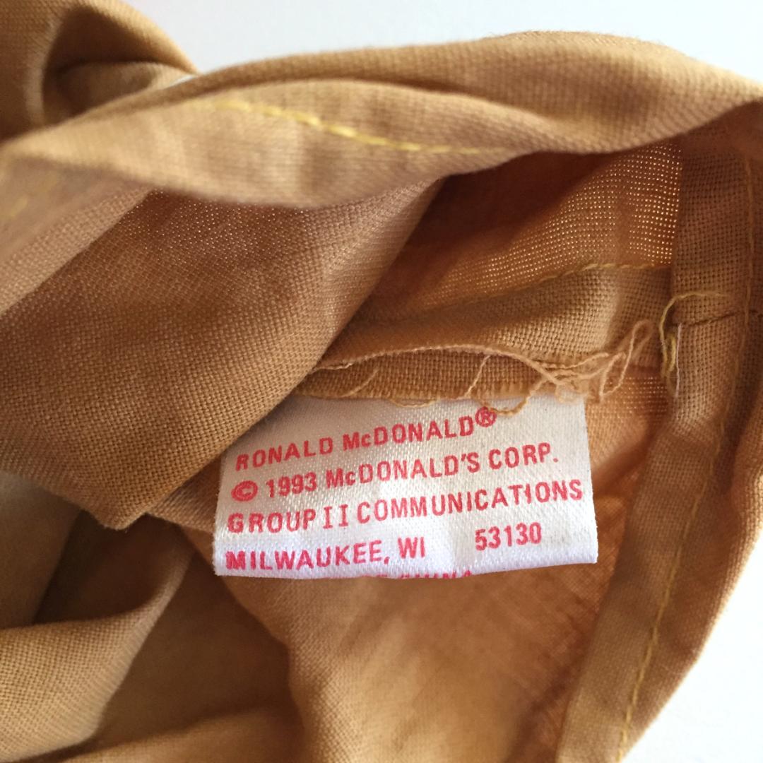 93年 McDonald's ハンドパペット マクドナルド ロナルド グリマス