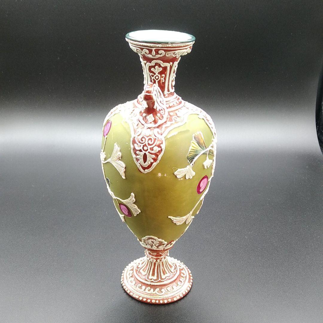 希少 里帰り品 オールドニッポン 銀杏 盛上げ 飾り壺