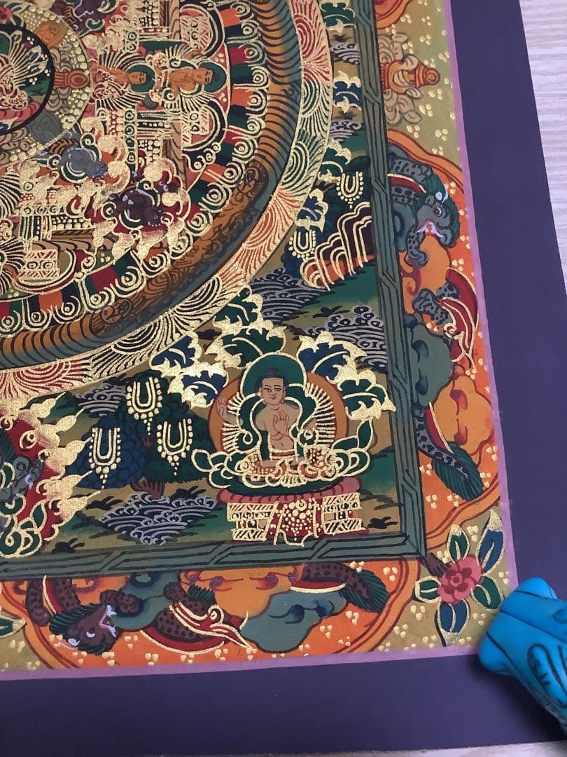 《 チベット密教　新品　1点物 》 手描き　曼荼羅　仏陀　釈迦　仏画　仏教　d2