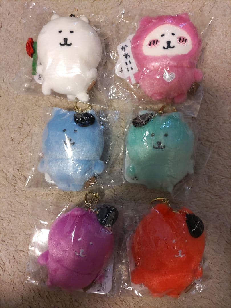 ナガノのくま カラーマスコット 4色＋かわいい札持ち＆ ローズ 6種