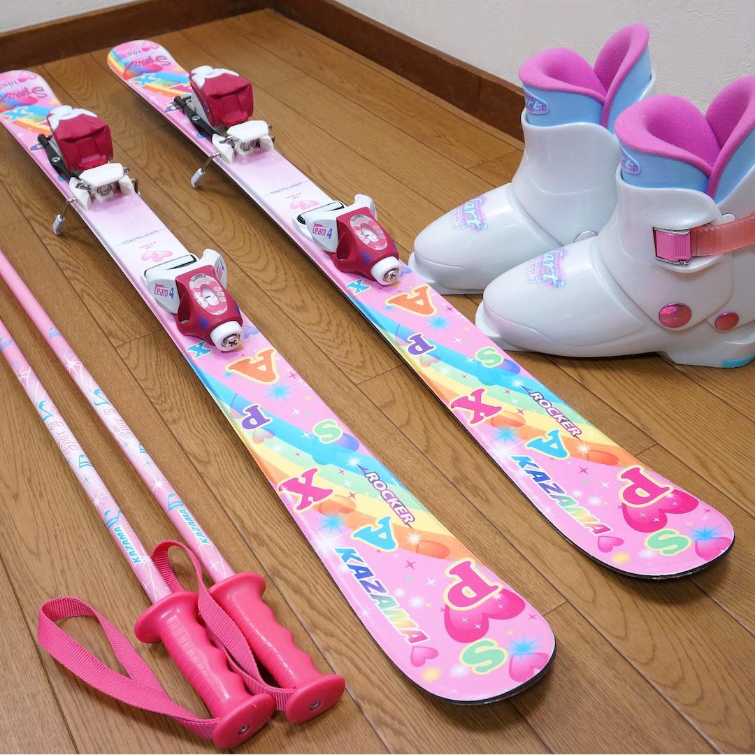 メンテ済 106cm 靴20cm KAZAMA スキーセット (110