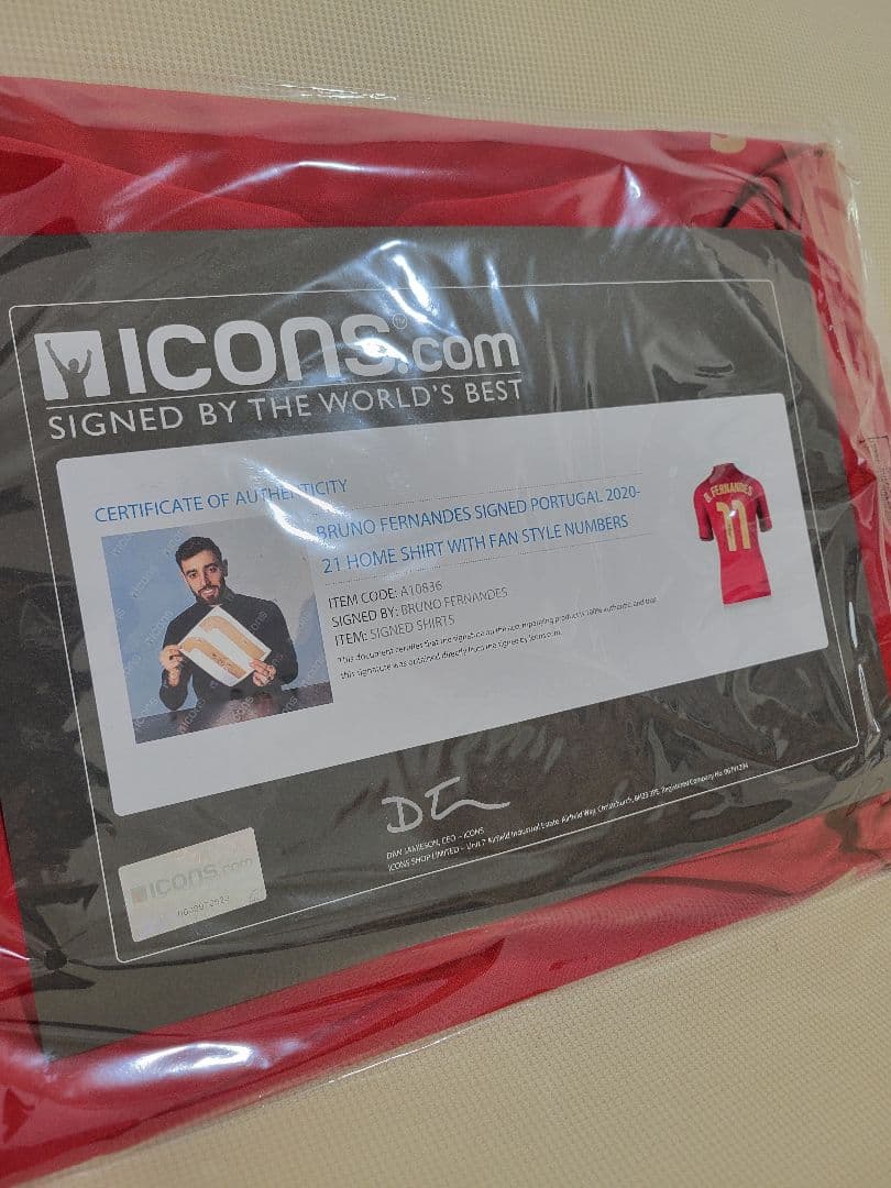 ポルトガル代表 ブルーノフェルナンデス サイン ユニフォーム icons マンU