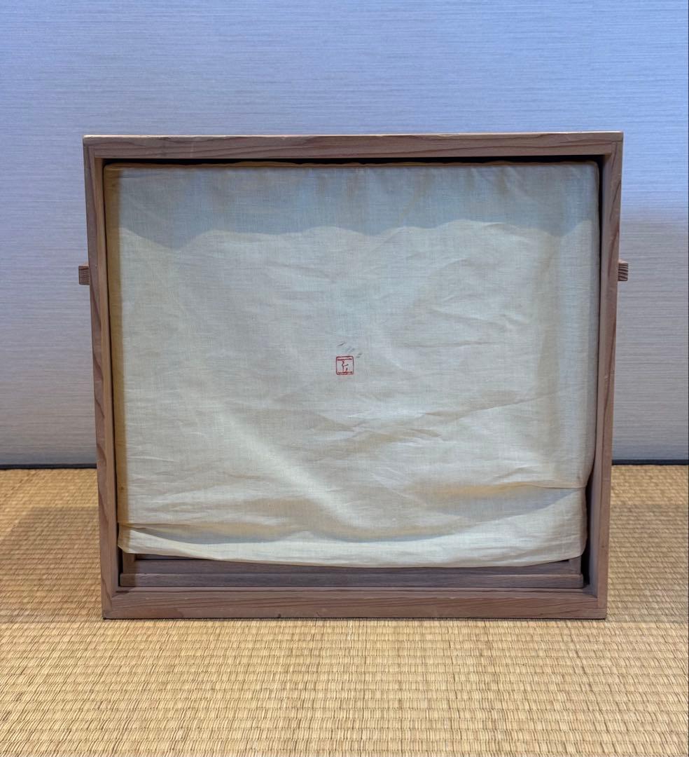 指物師 萩井一丘 作 桐器局 共箱 美品 未使用 茶道具