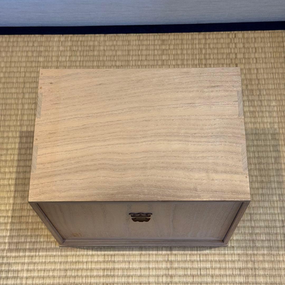 指物師 萩井一丘 作 桐器局 共箱 美品 未使用 茶道具