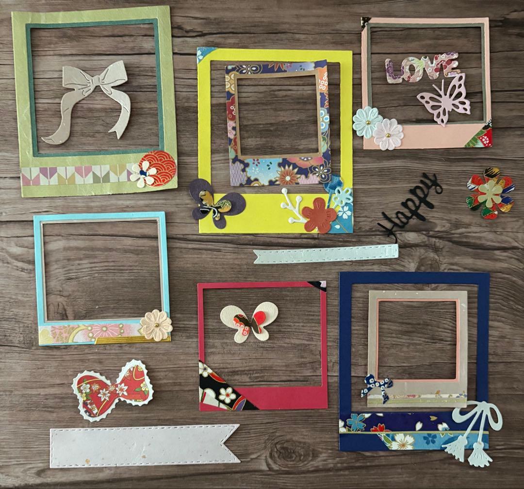 アルバムクラフト・コラージュ素材☆和柄コラージュフレームセット