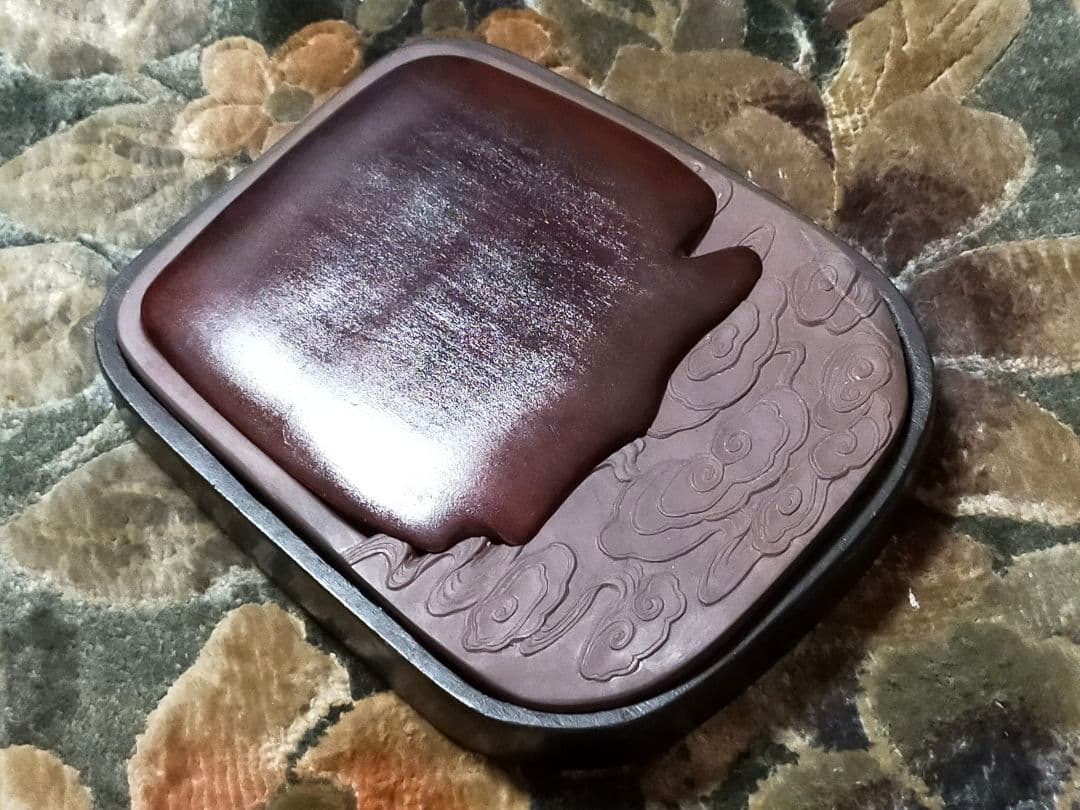 ♥中国♥　硯　♥箱　蓋　付き♥　骨董　古玩