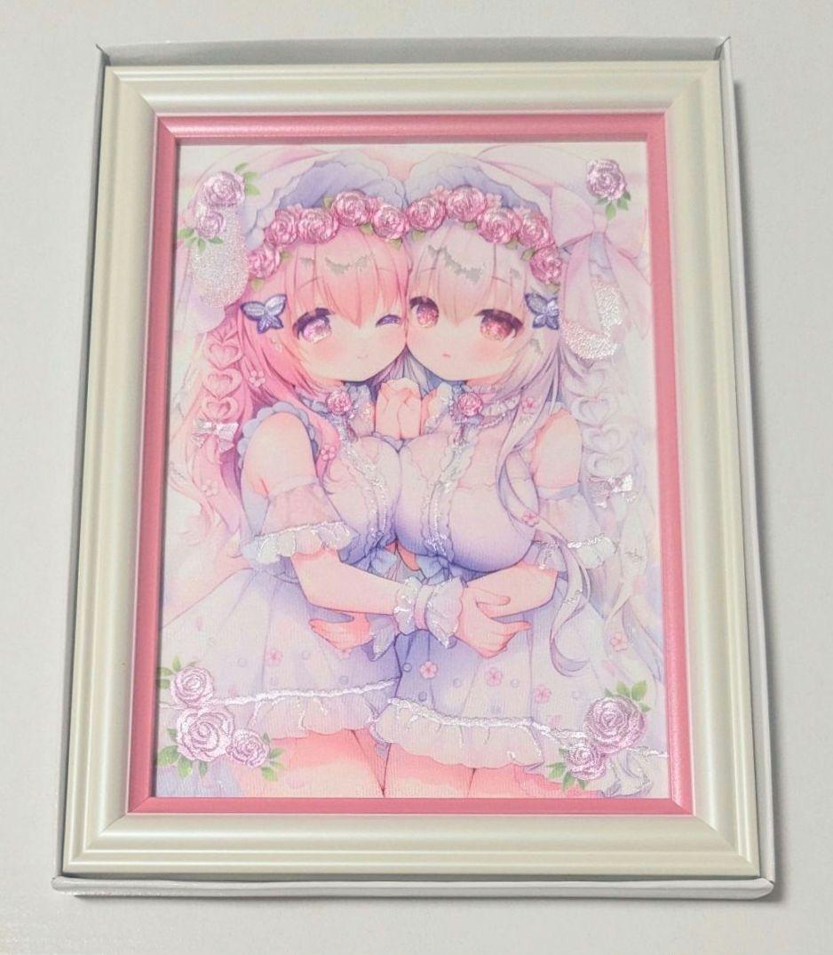 うさ城まに　W桜ちゃん　刺繍アート　アクスタ　タペストリー